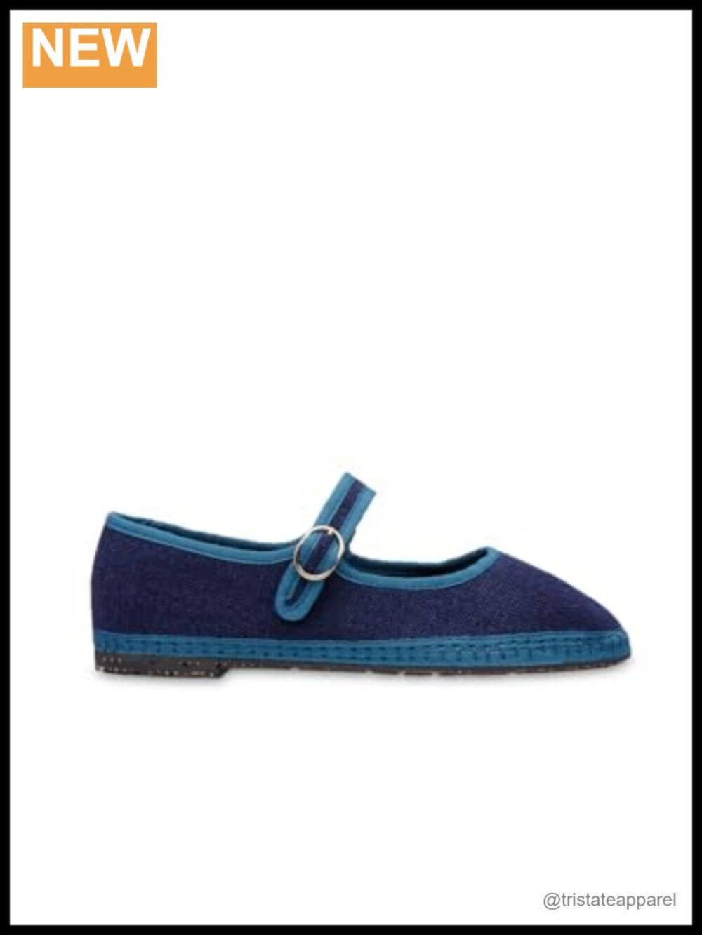Linen Mary Jane Flats Buckle Strap Comfort Pull-On Round Toe